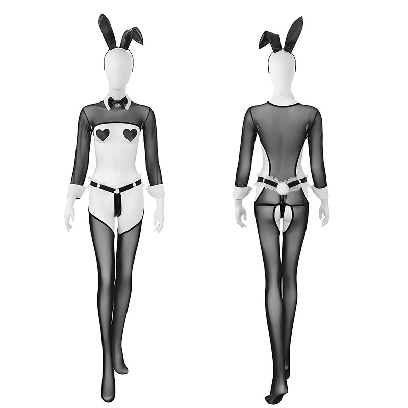 Anime Bunny Maid Uniform Mesh  - Garter Belt Set recension och pris